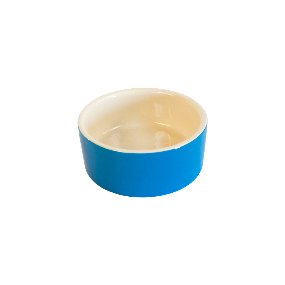 Small Ceramic Pet Feeding Bowl, blue