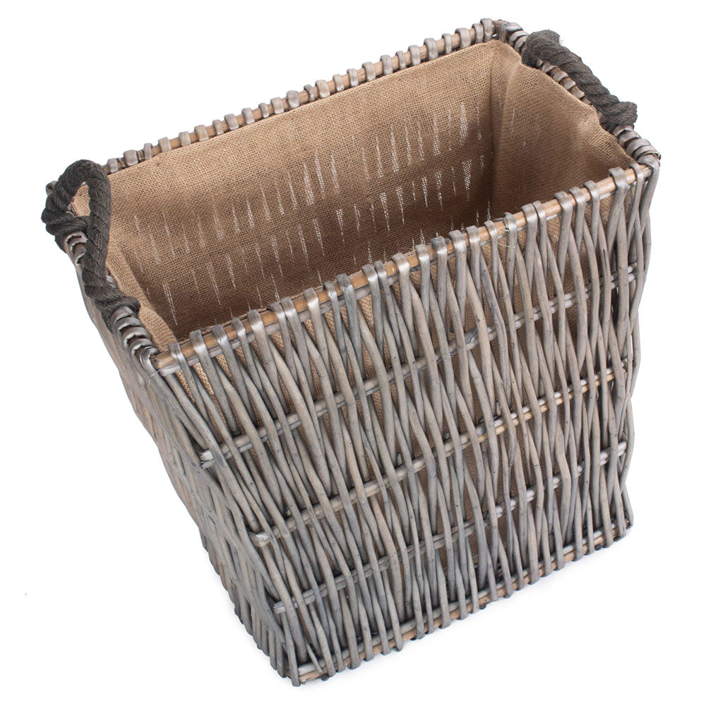 Rectangular Hurdle Willow Log Basket