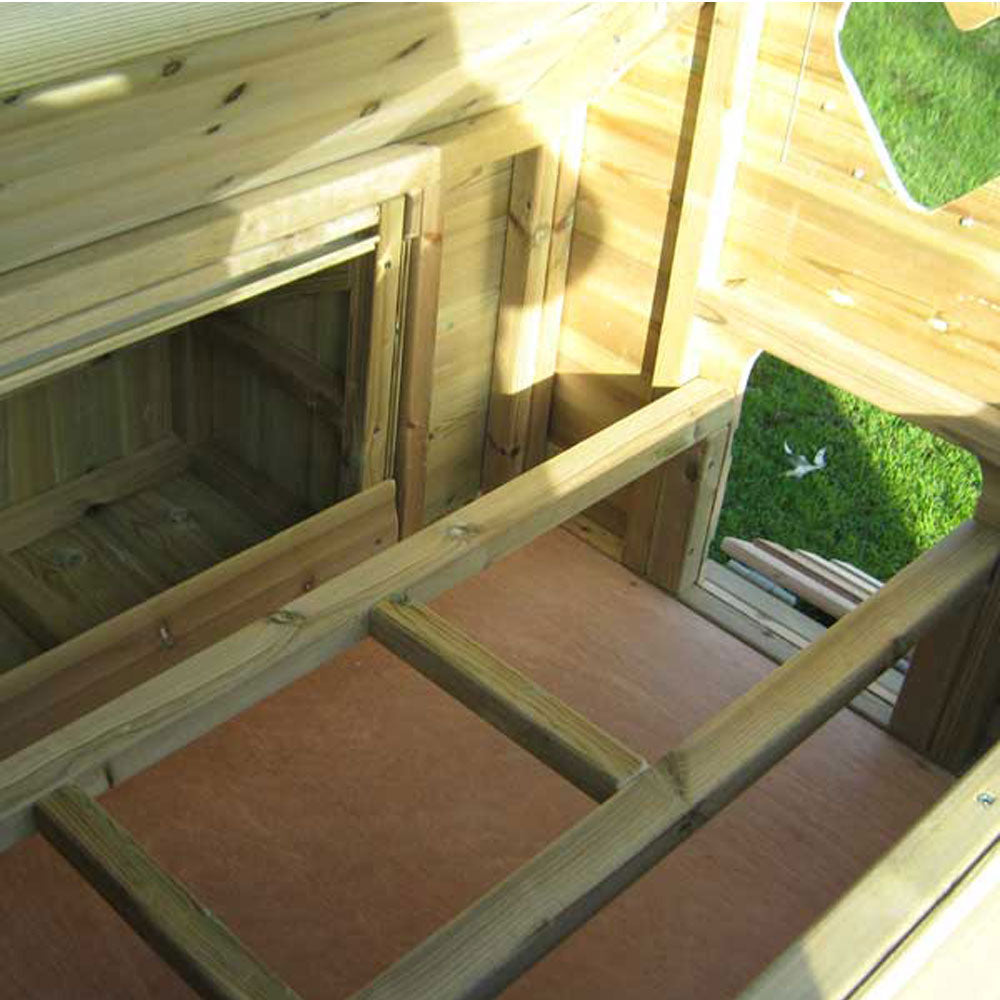 Inside the Dorset Stroller Chicken Coop