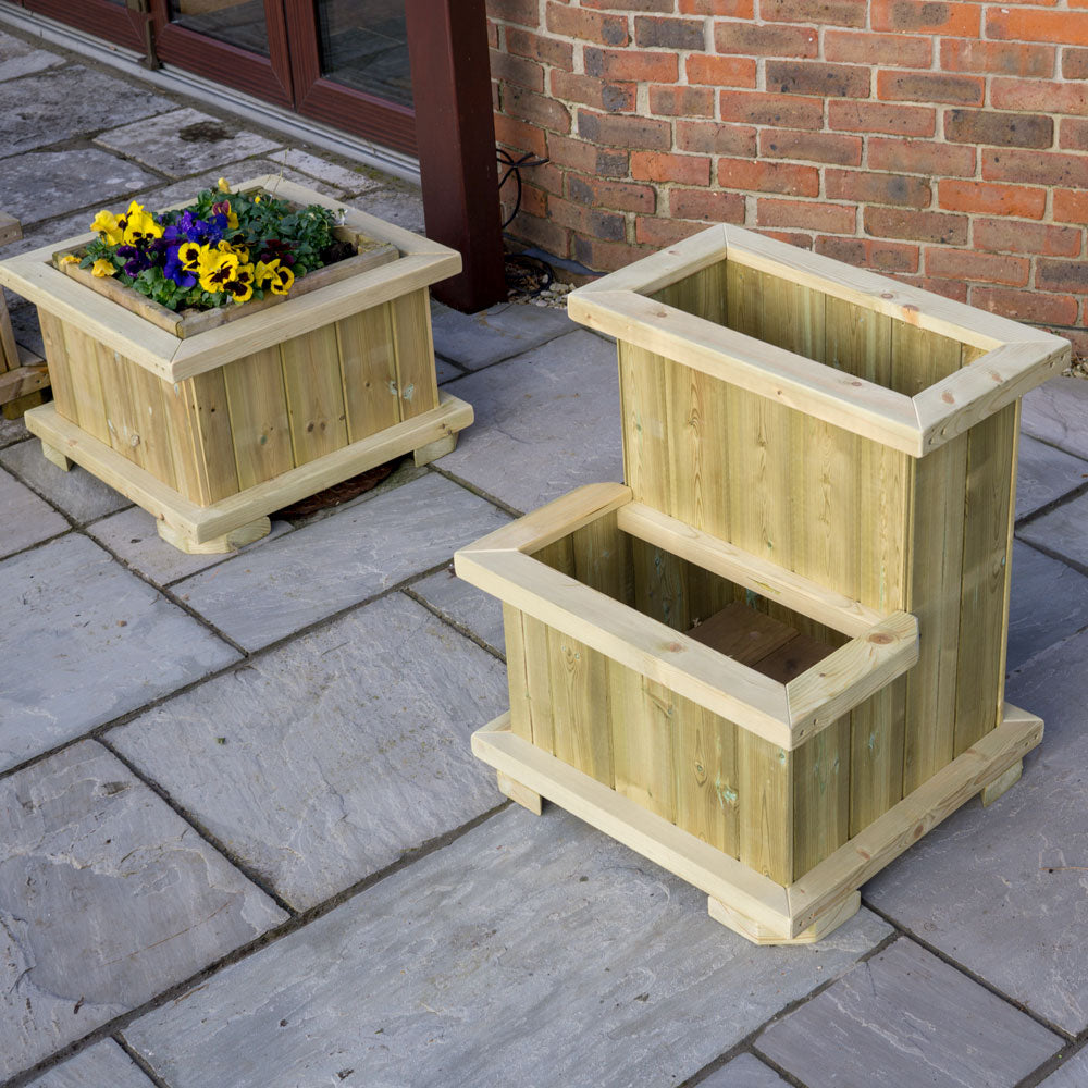 Holwell Heavy Duty Two Tier Wooden Planter