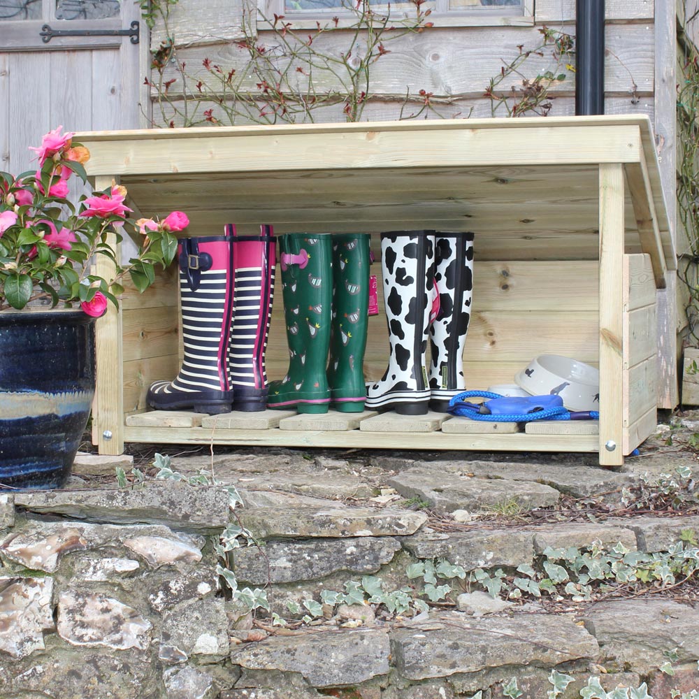 Wooden Welly Boot Shelter - view 3