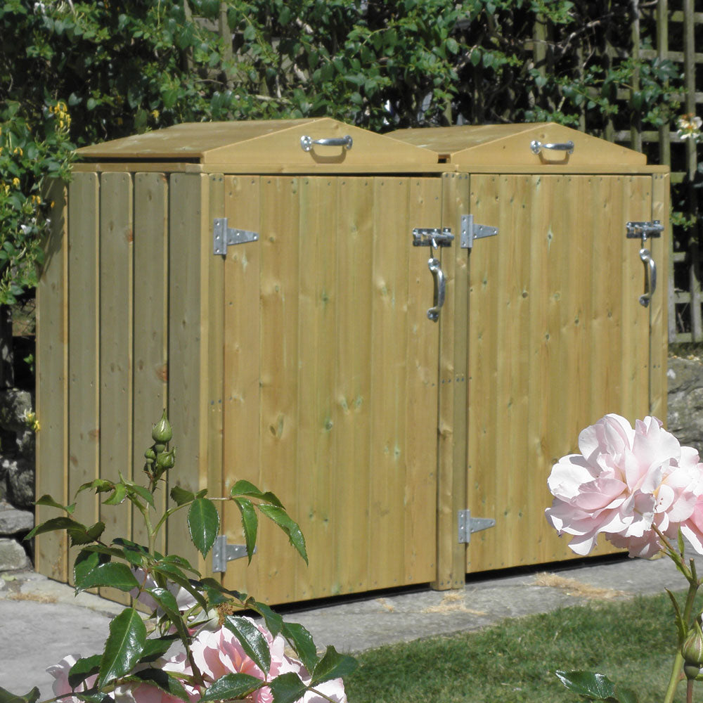 Wheelie Bin Store & Recycling Box Store in the garden