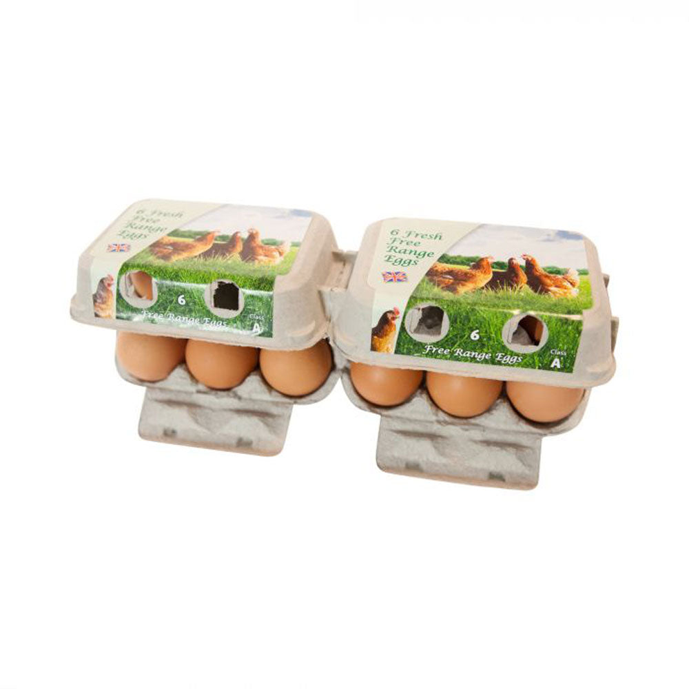 Pre-Labelled 6-Egg Boxes Free Range Eggs