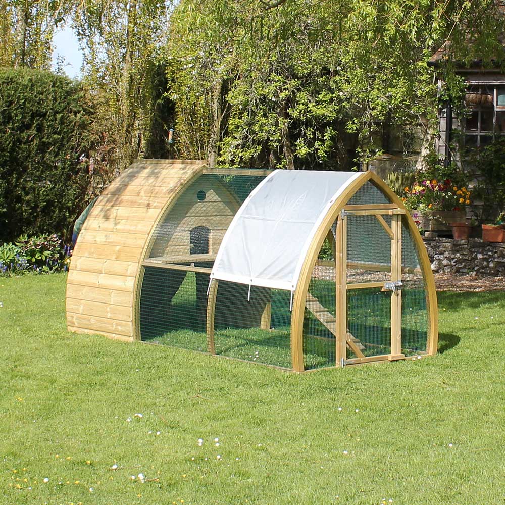 Small Rainshade on Salisbury Chicken Coop, Translucent