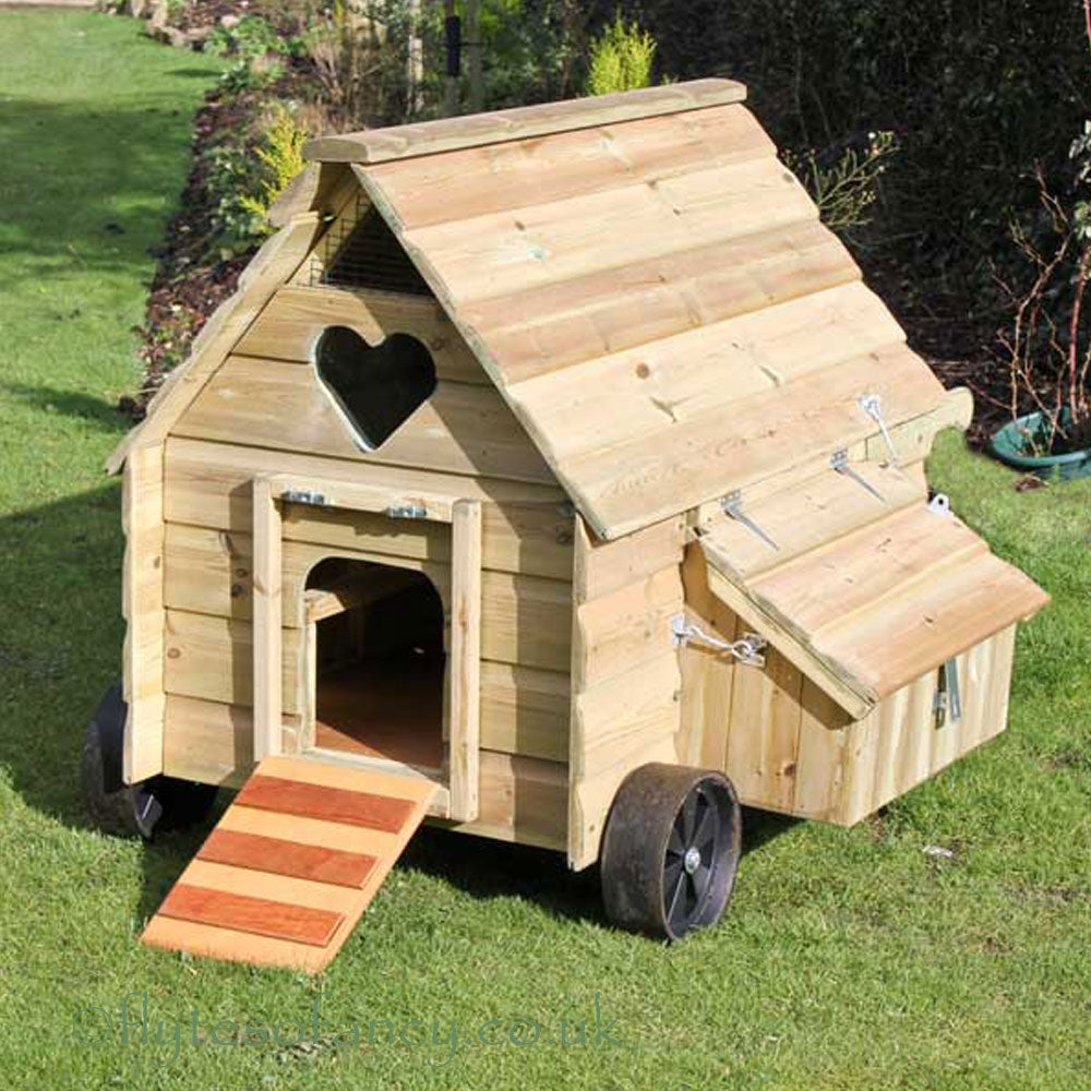 Dorset Stroller Chicken Coop with Ramp Door Open