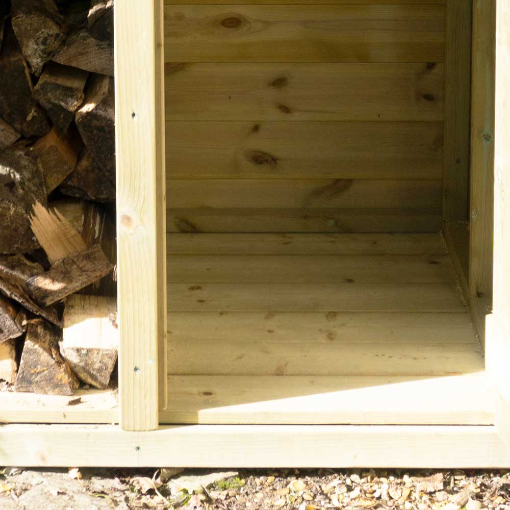 The Stronghold Twin Log & Garden Store (4ft wide)