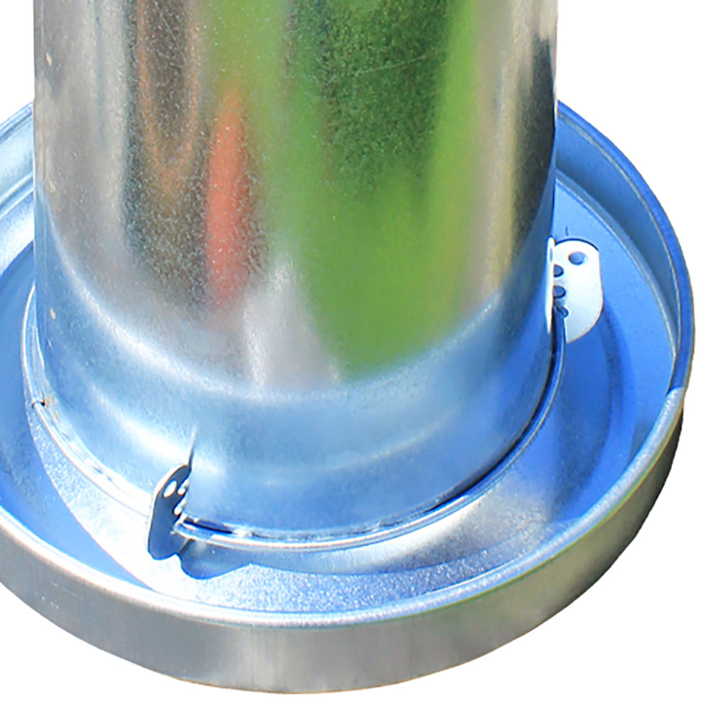 10kg Galvanised Feeder with Rainhat & Anti-flick Ring