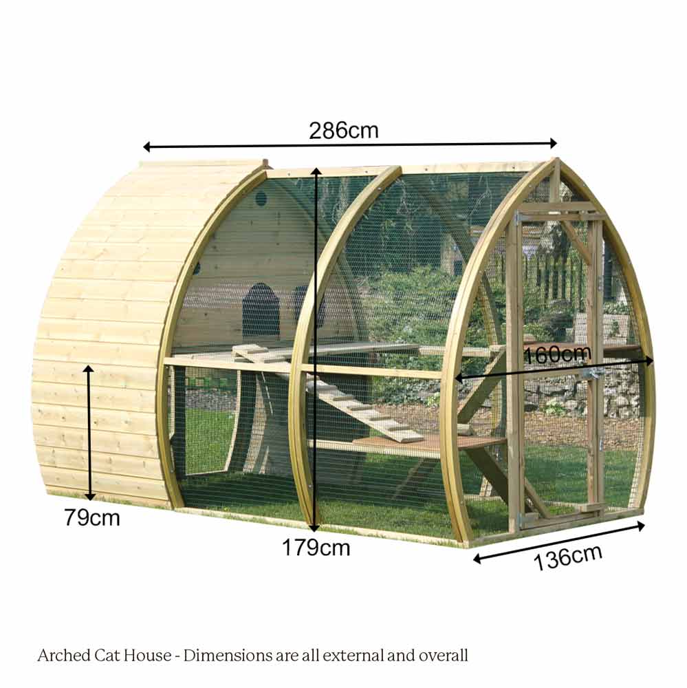Dimensions of The Arch Cat House