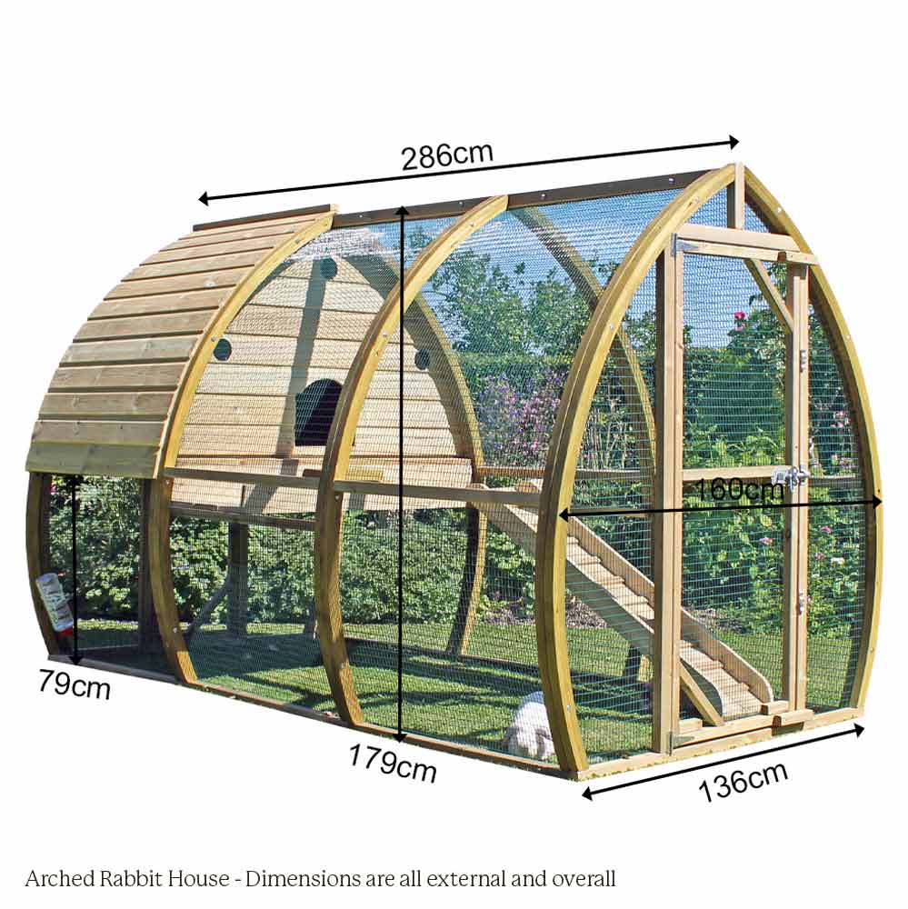 Arched Rabbit House dimensions