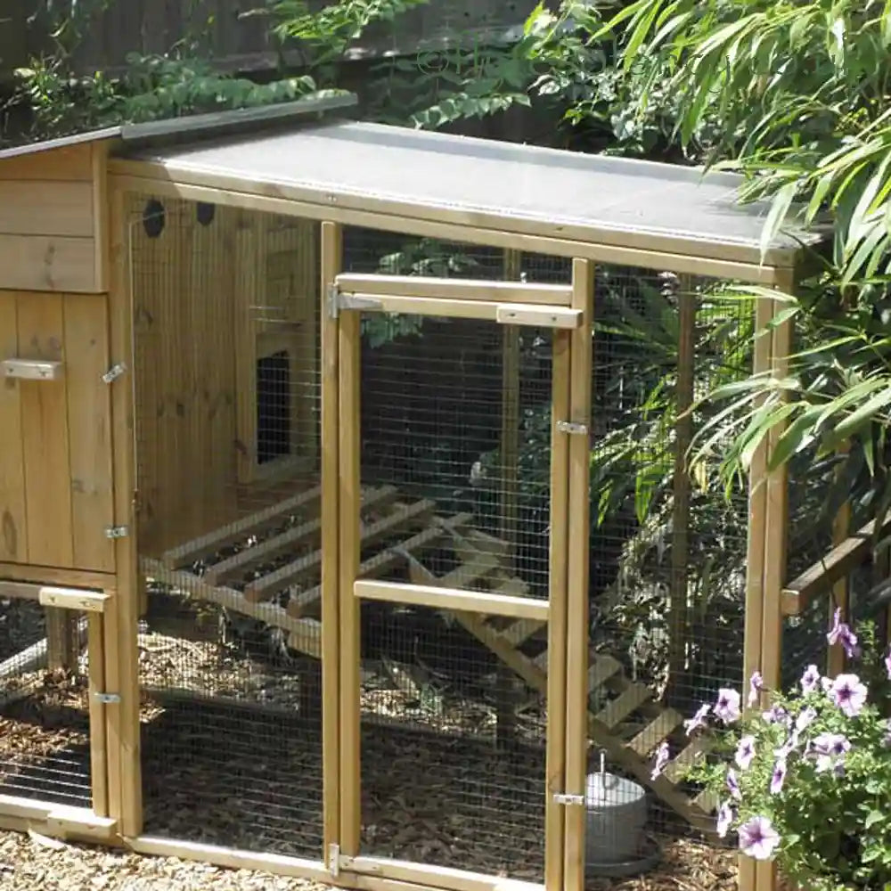 Run space of Flyte Aviary 4 Chicken Coop
