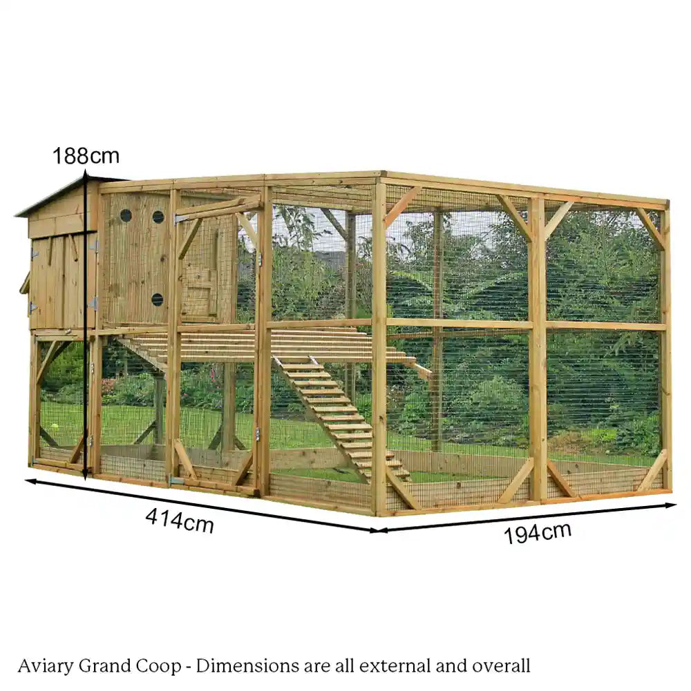 Flyte Aviary 8 Grand Chicken Coop dimensions