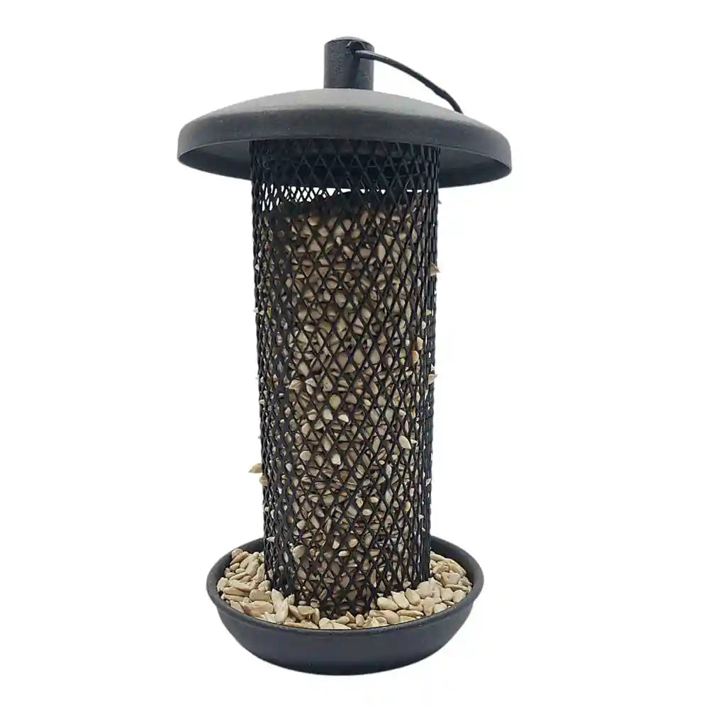 Black Metal Sunflower Hearts Feeder - Small