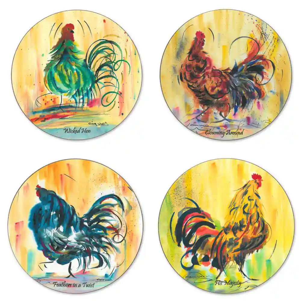 Set of 4 Chicken themed Placemats