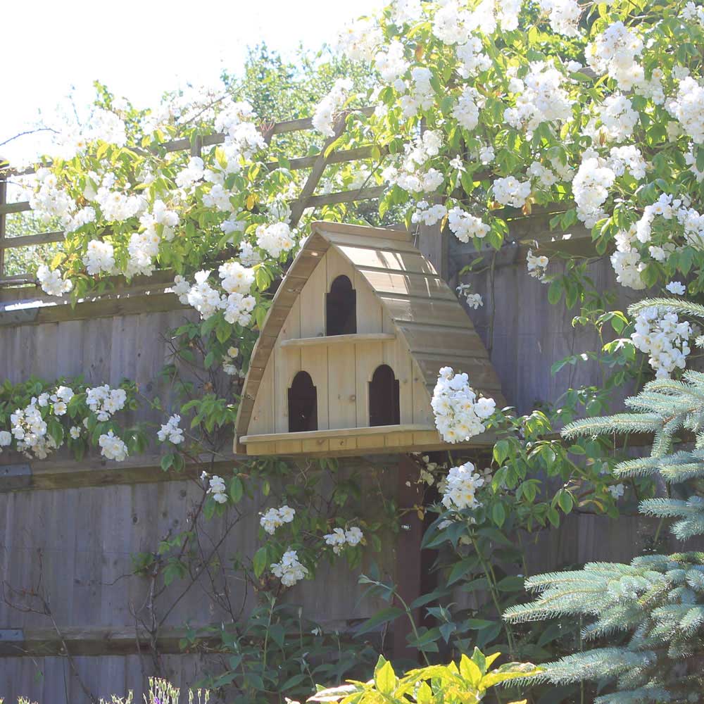 Durdle Door Wooden Dovecote, 3-bay, fence mounted