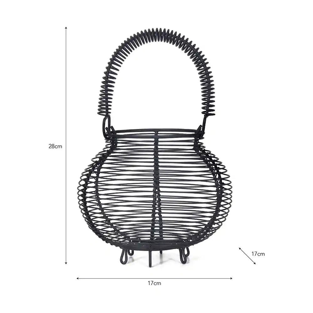 Dimensions of Small Round Wire Egg Basket