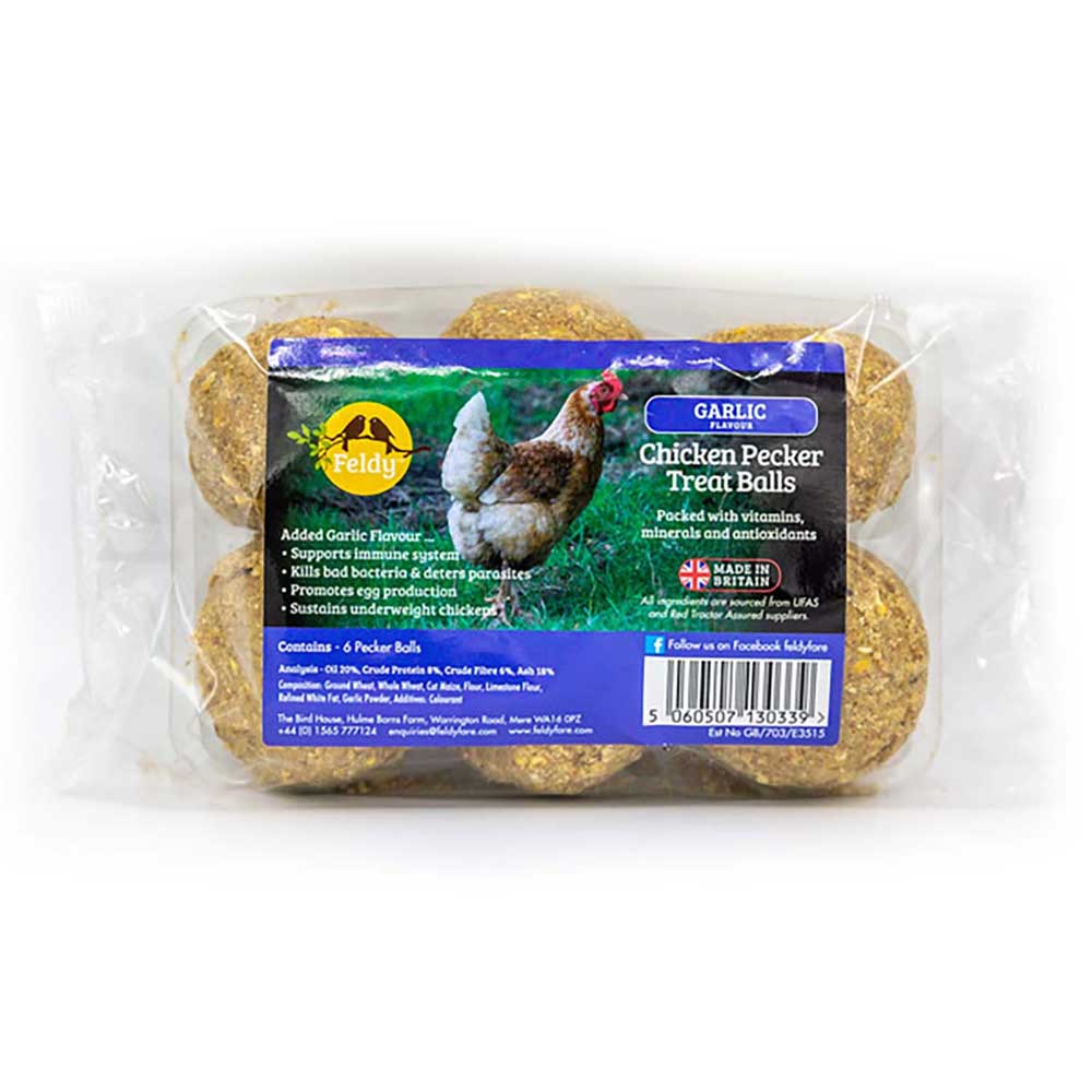 Chicken Pecking Ball Treats, pack of 6