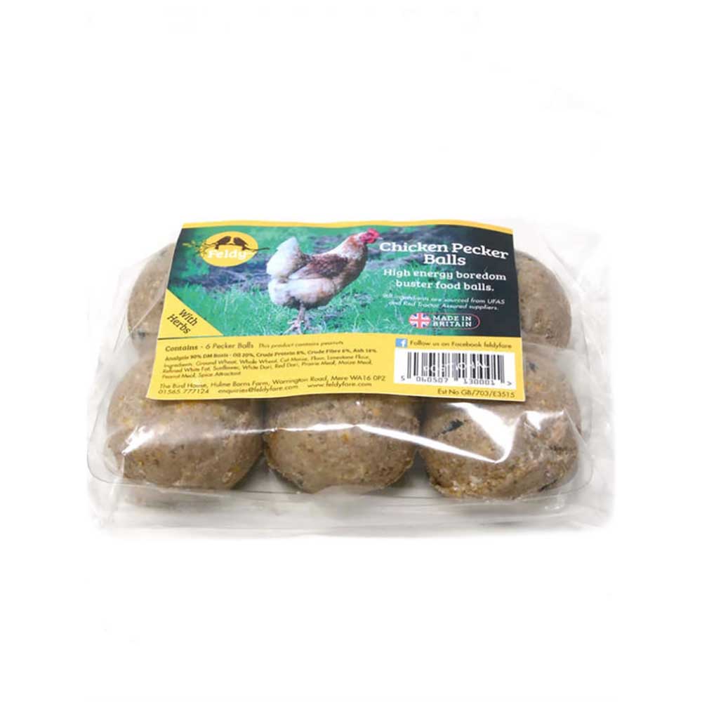 Chicken Pecking Ball Treats, pack of 6