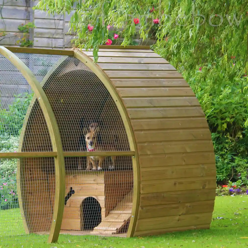 Clad sheltered section of Arched Dog Kennel