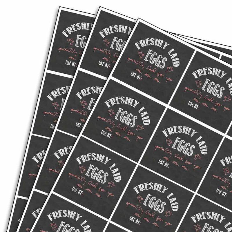 Round Slate Grey Egg Box Labels from Flyte so Fancy