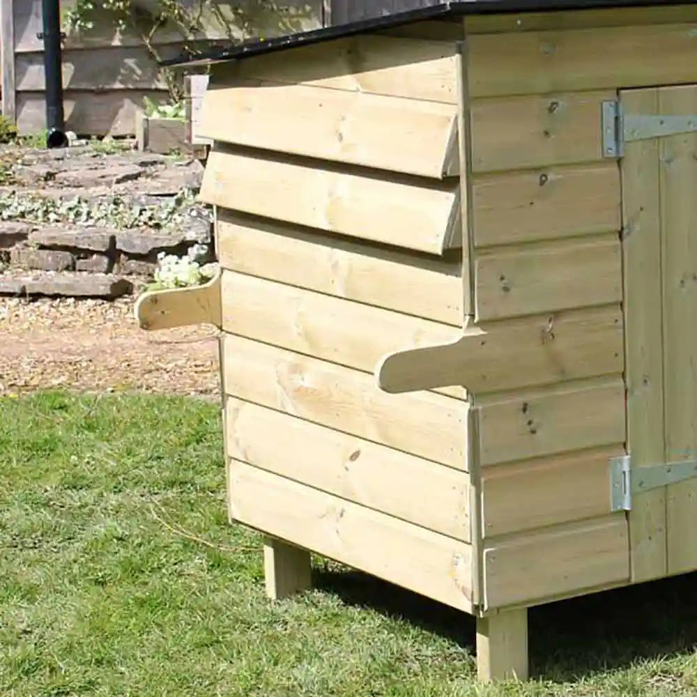 Lourves for ventilation on Gaggle Waterfowl House