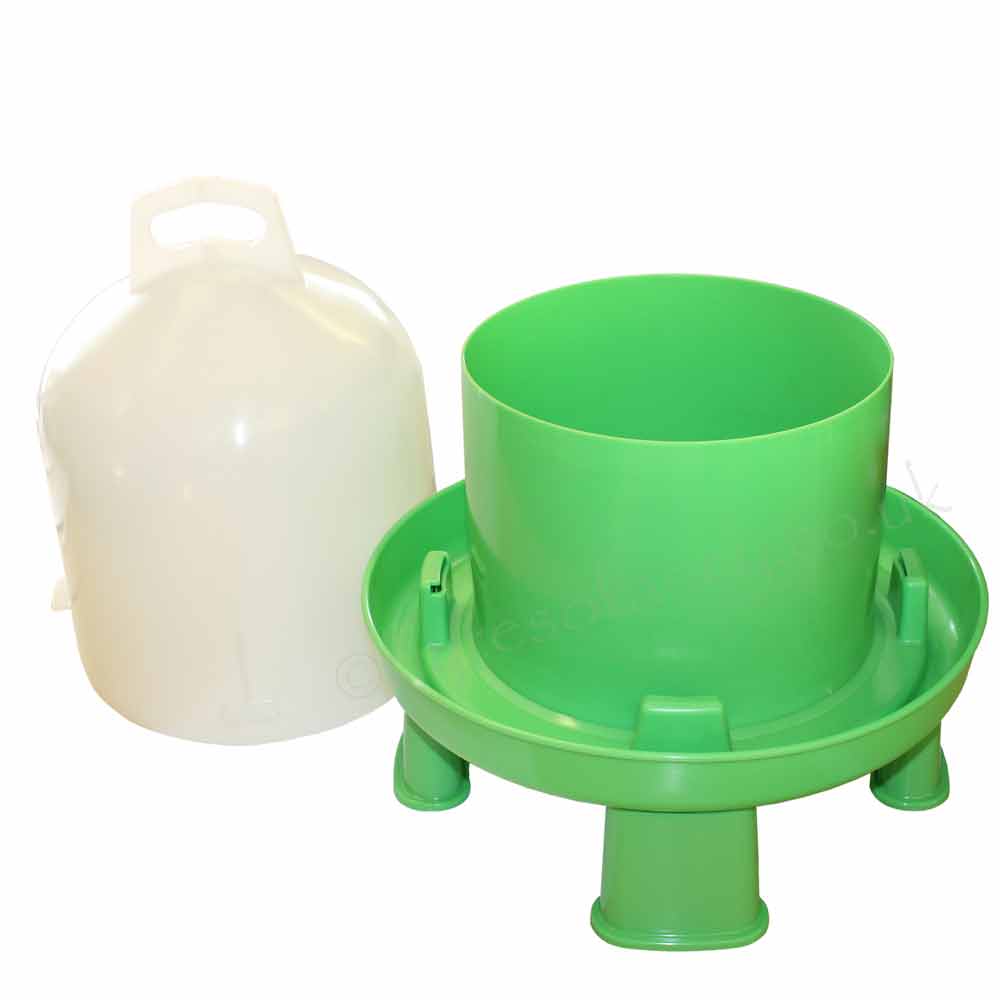 Green Bio-Plastic Drinkers for Chickens, 6L open