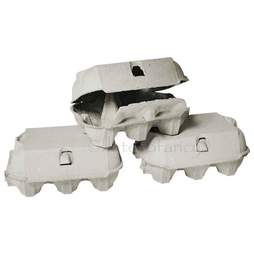 Grey Fibre Egg Boxes