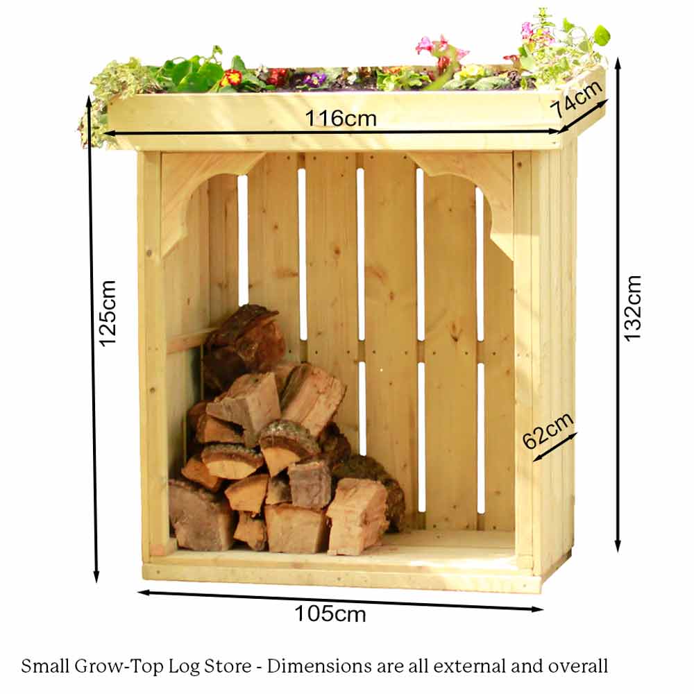 Dimensions of Small Grow-Top Log Store