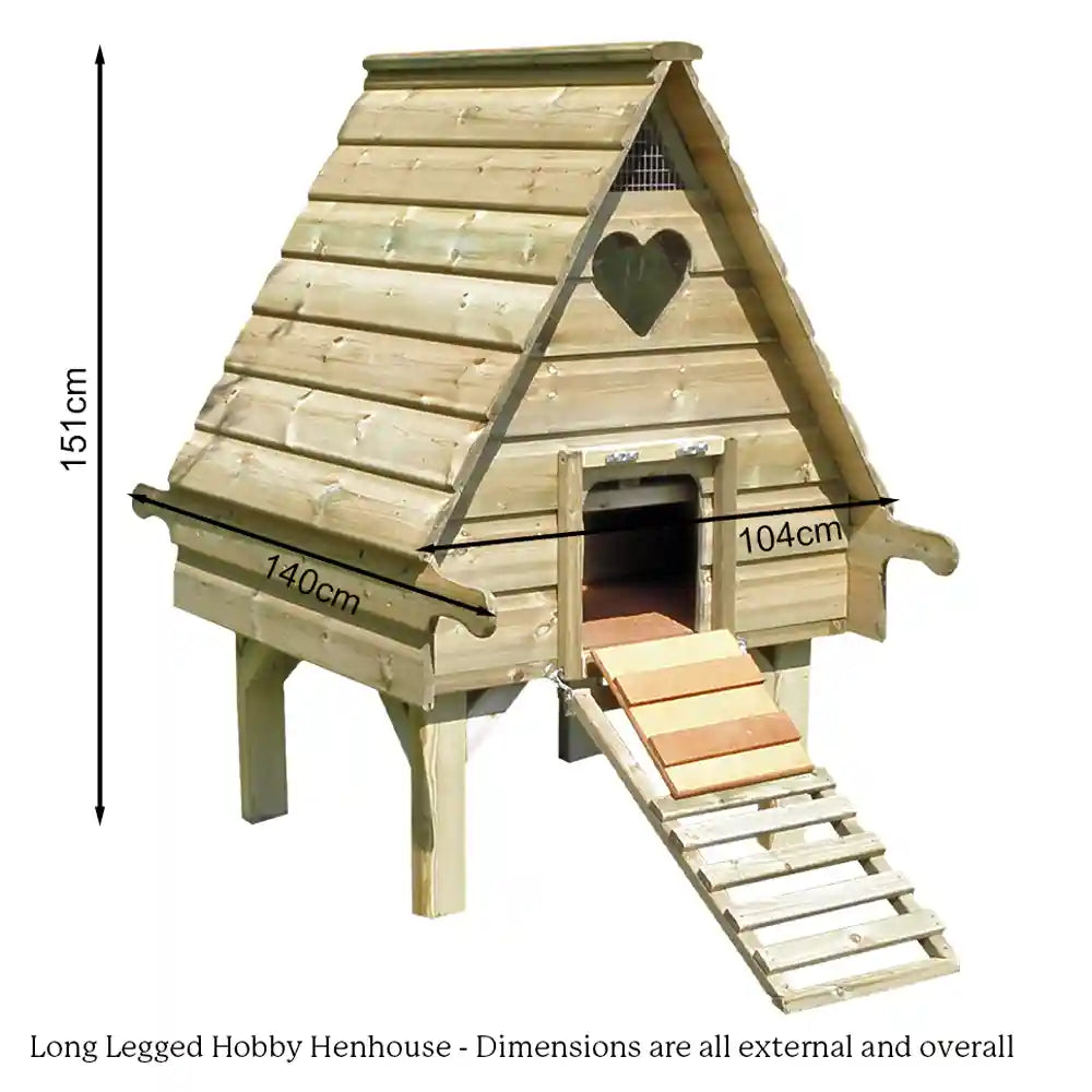 Dimensions of Long-Legged Hobby Henhouse