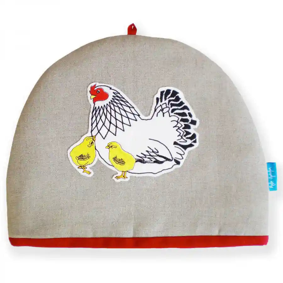 Mother Hen & Chicks Embroidered Tea Cosy