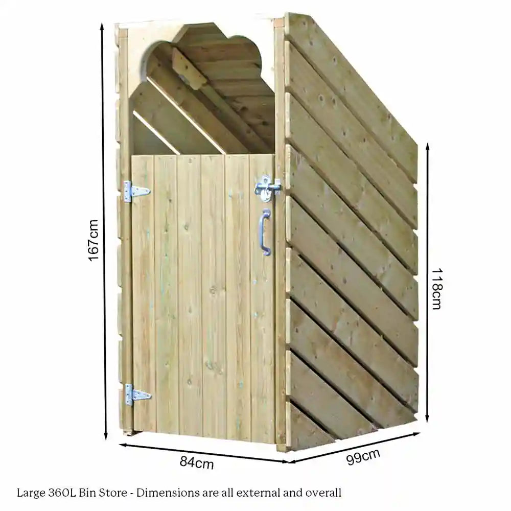 Large 360 Litre Wheelie Bin Store