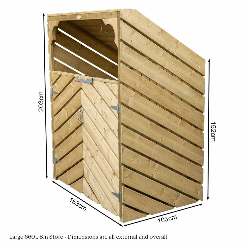 Commercial Wheelie Bin Store for 660 Litre Bins