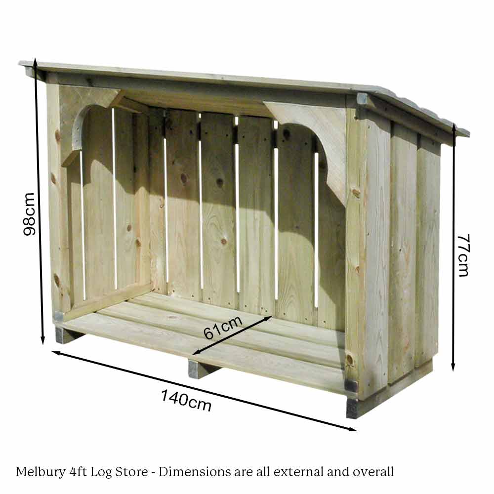 Melbury Log Store (4ft wide)