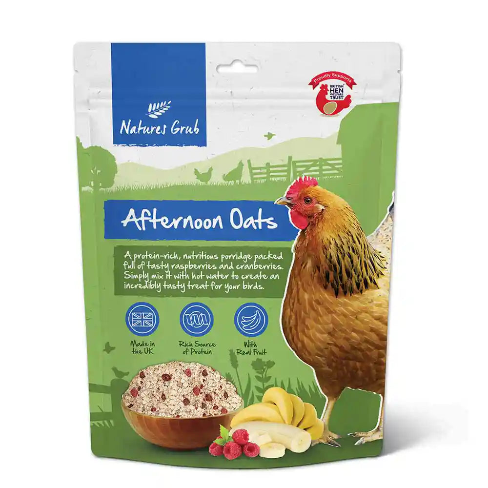 Natures Grub Afternoon Oats for Chickens, 600g - NEW!