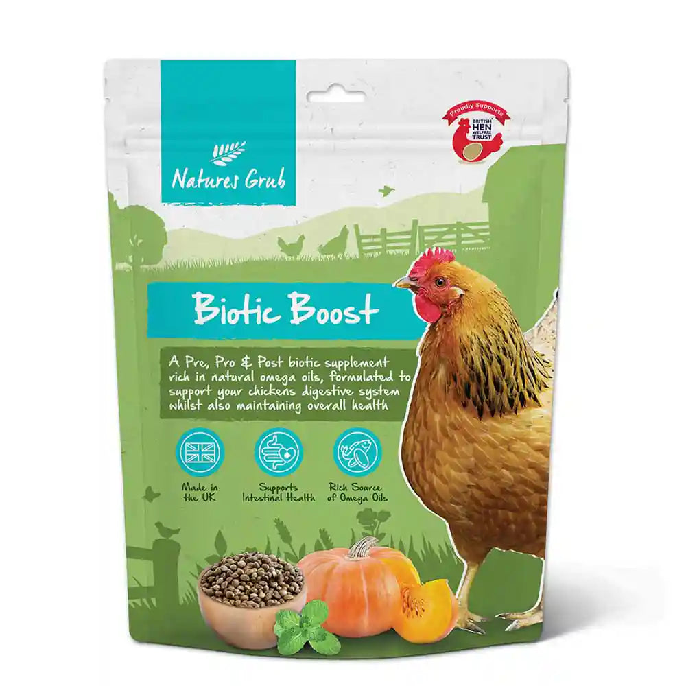 Natures Grub Biotic Boost for Chickens, 500g - NEW!