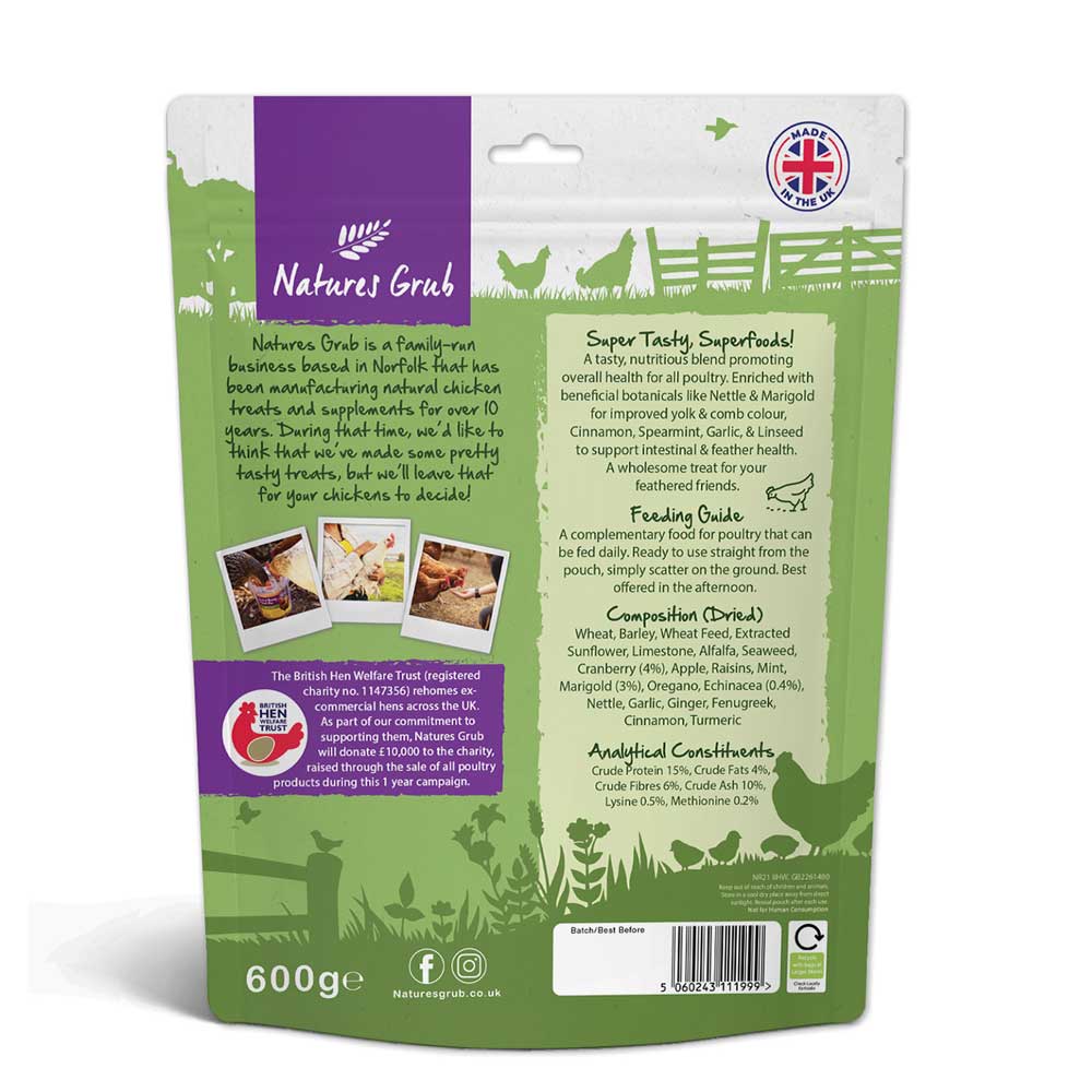 Natures Grub Superfoods Poultry Treat, Fruit & Berry, 600g