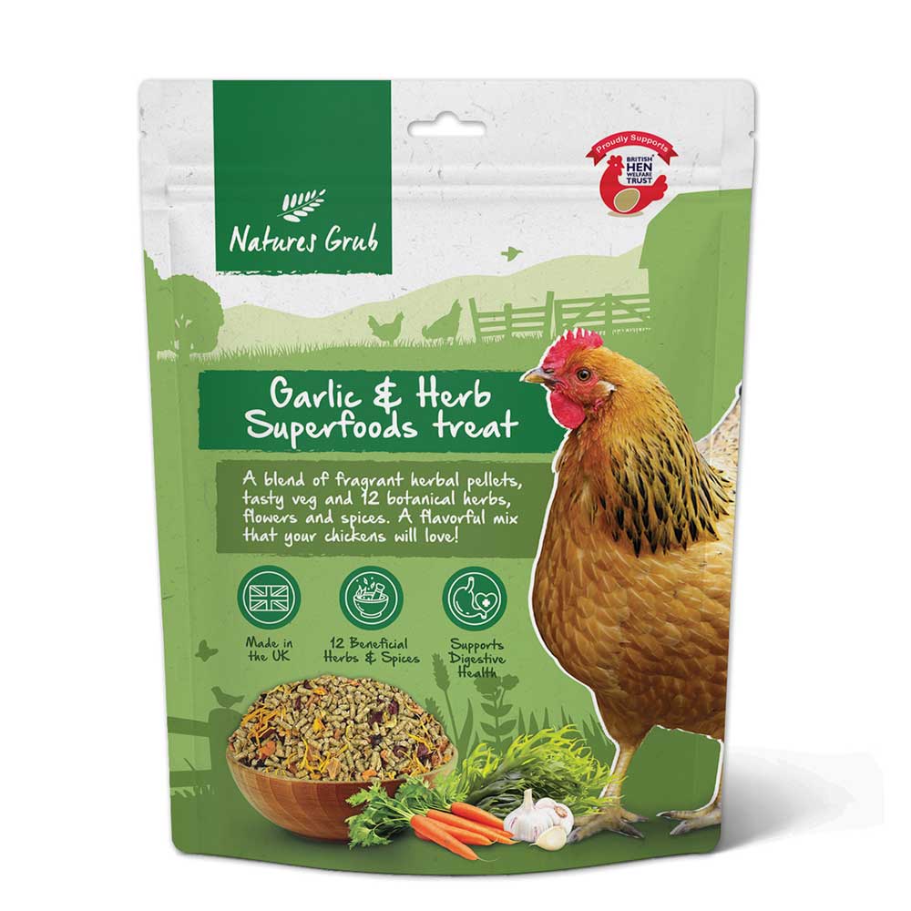 Natures Grub Superfoods Poultry Treat, Garlic & Herb, 600g - NEW!