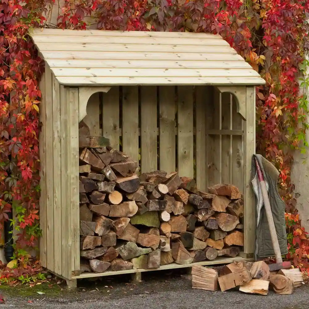 Okeford 5ft Log Store with timber roof