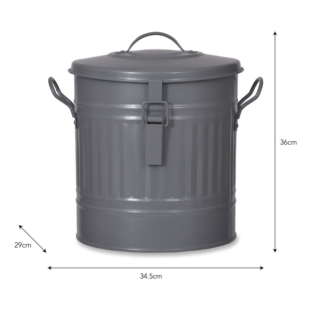 Metal Feed Bin with Locking Lid