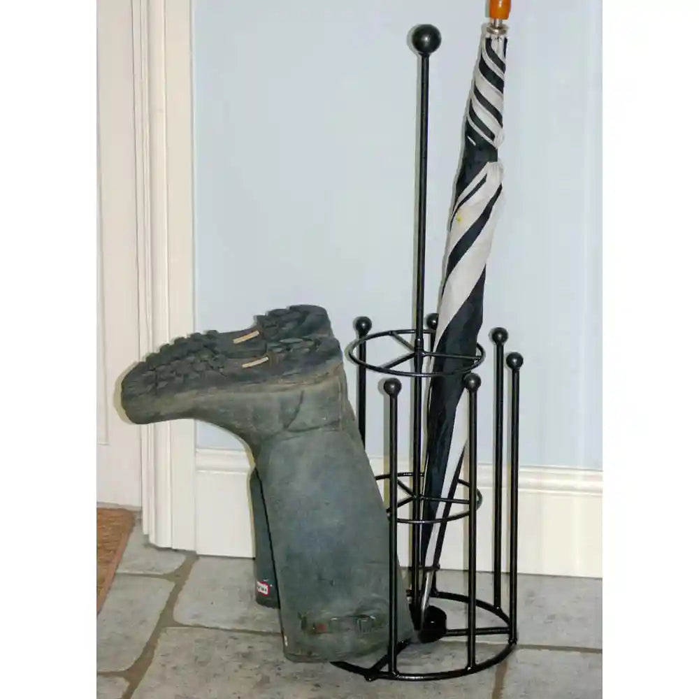 Umbrella and 4 Pair Welly Boot Stand