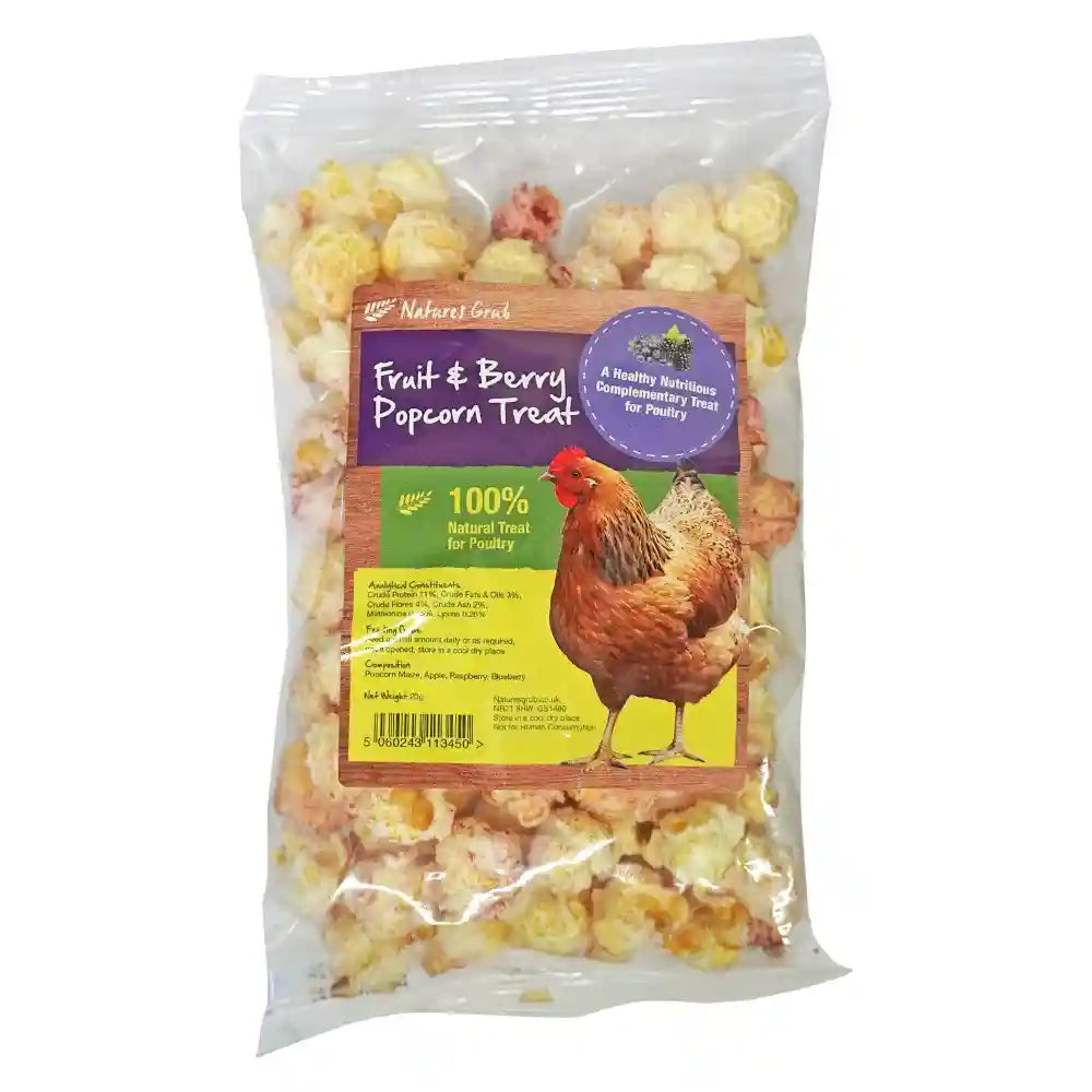 Natures Grub Popcorn Treat for Chickens, 20g