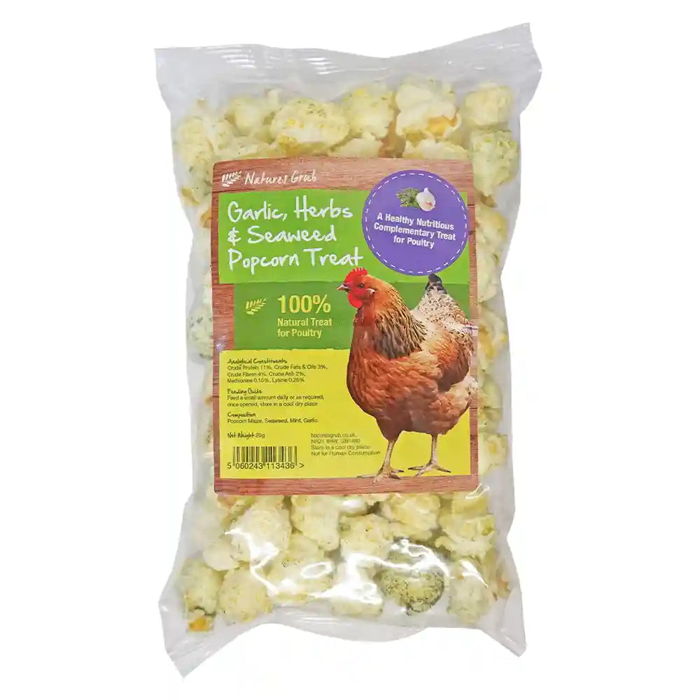 Natures Grub Popcorn Treat for Chickens, 20g