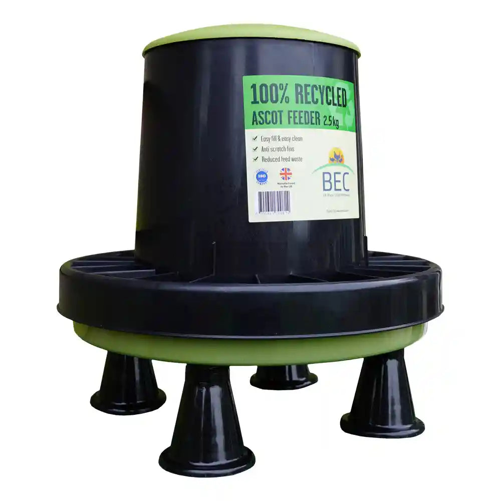 BEC Recycled Plastic Ascot Chicken Feeder 2.5kg - Indoor