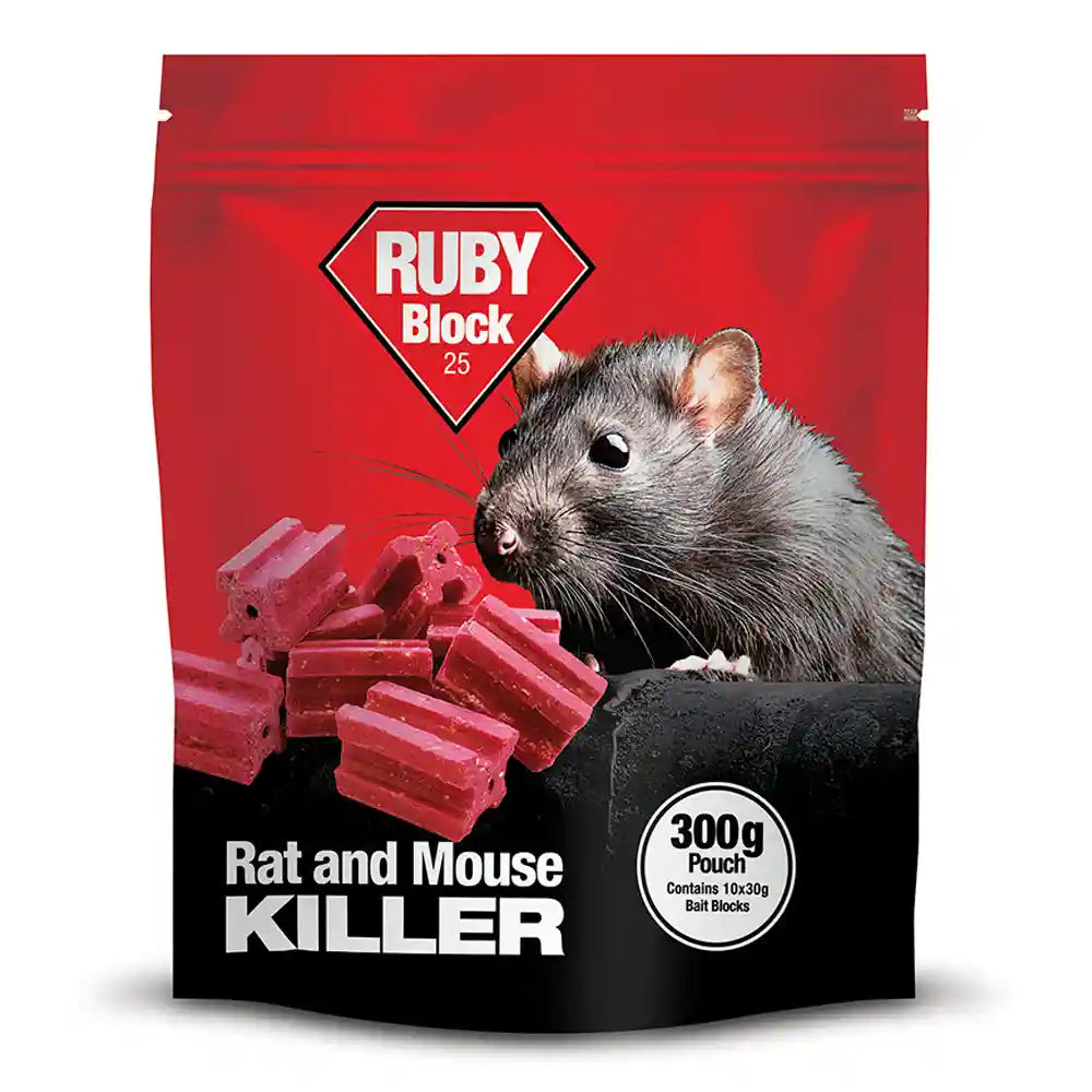 Pouch of Ruby Rat and Mouse Bait Blocks