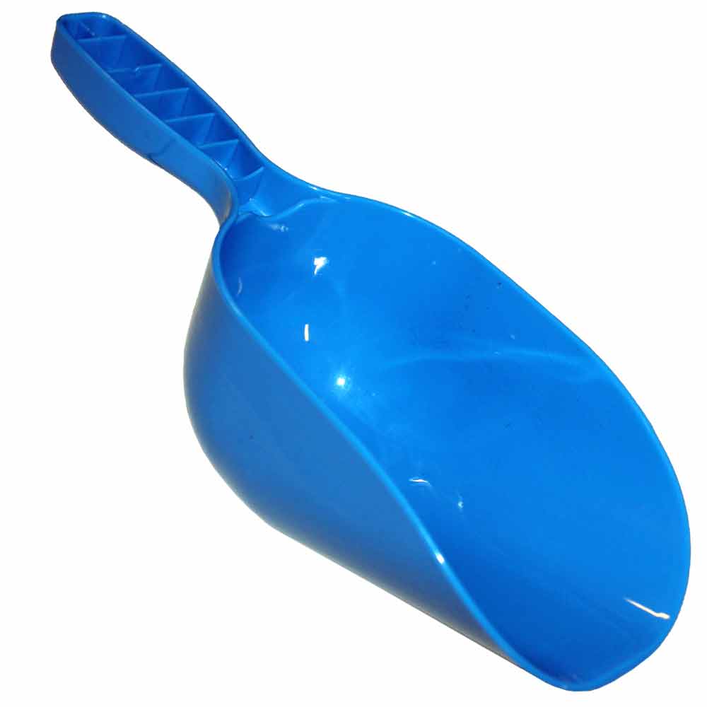 Small Plastic Feed Scoop - Blue
