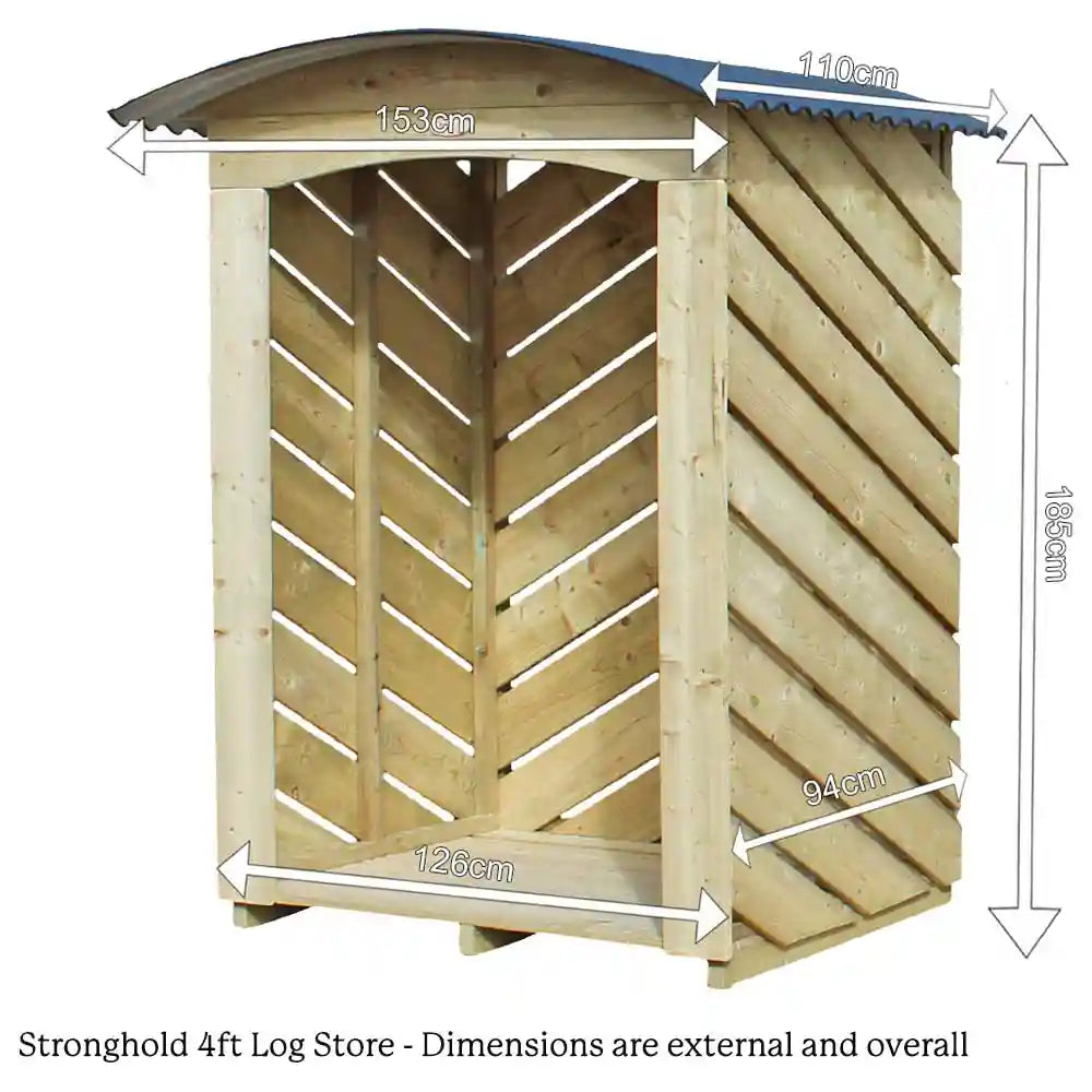 The Stronghold Log Store (4ft wide)
