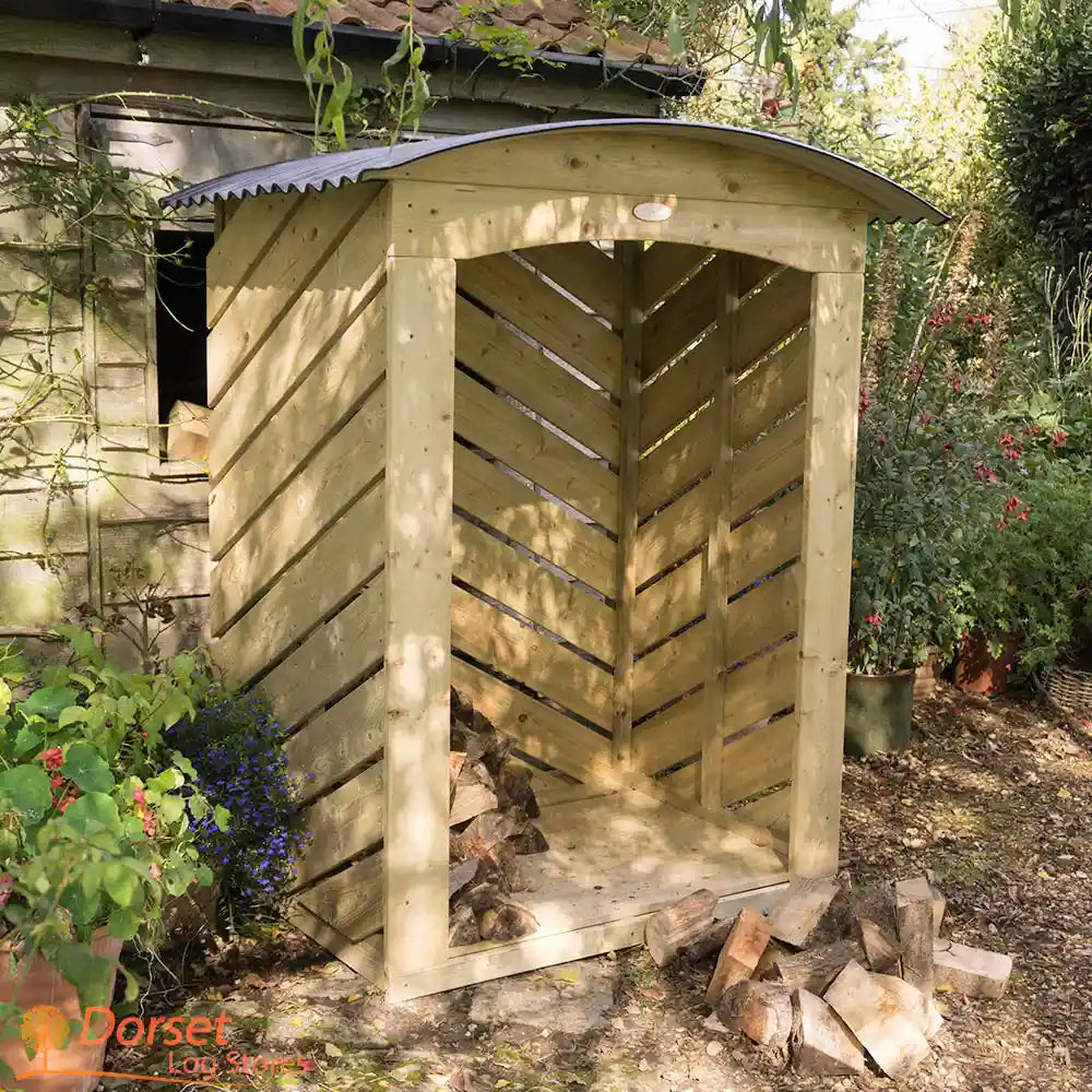 Stronghold Log Store side view 4ft x 3ft