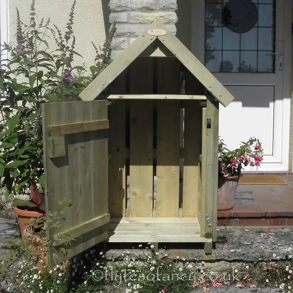 Small Garden Storage Hut, door open