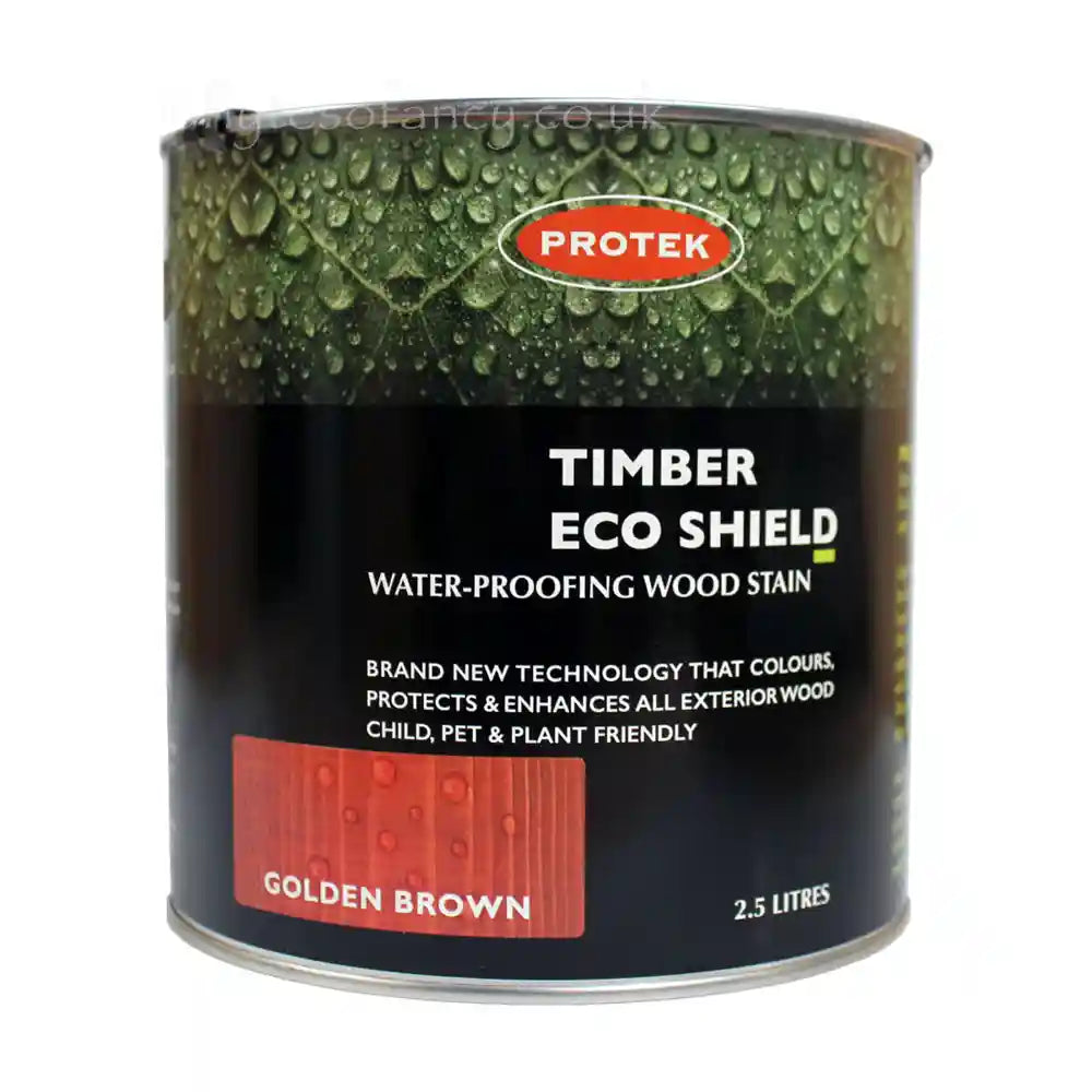 Protek Timber Eco-Shield Waterproofing Wood Stain, Golden Brown