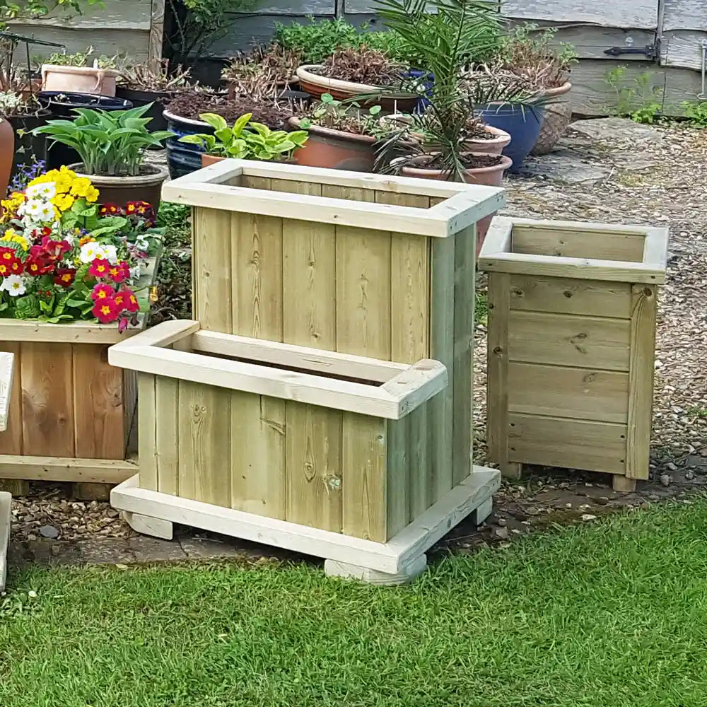Two Tier Holwell Wooden Planter
