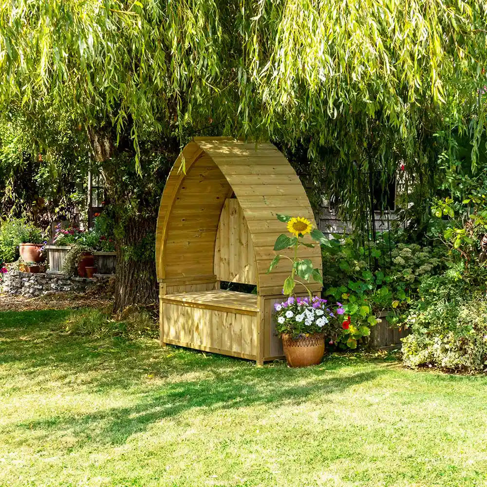 Arched Garden Arbour under the Willow